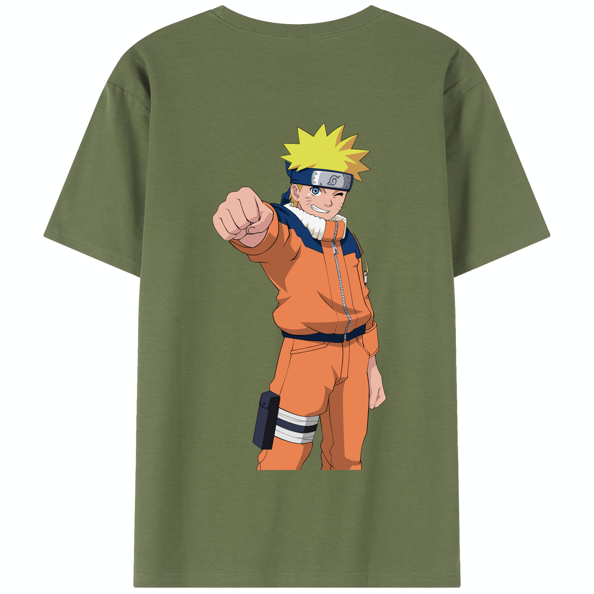 （画像用） NARUTO -ナルト- うずまき ナルト Uzumaki Naruto 綿100％半袖Tシャツ（背面プリント）